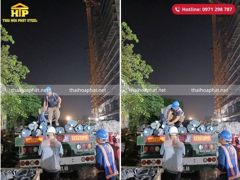 Giao 70 tấn sắt xây dựng cho công trình tại Bình Dương