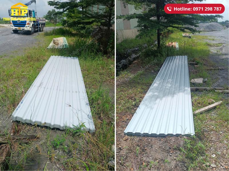 Giao 2200m tôn xanh ngọc cho công trình tại Bình Phước