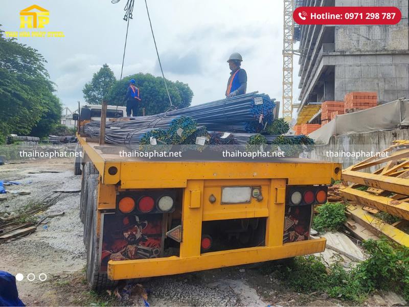 Giao 35 tấn thép xây dựng cho công trình tại Bình Dương
