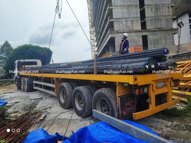 Giao 35 tấn thép xây dựng cho công trình tại Bình Dương
