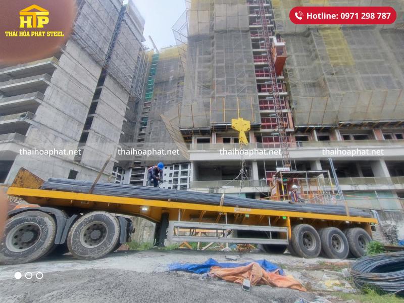 Giao 35 tấn thép xây dựng cho công trình tại Bình Dương