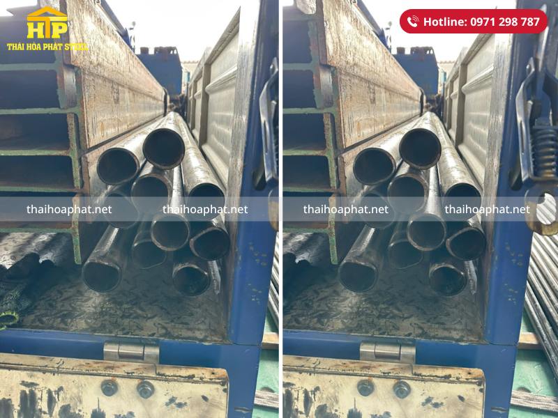 Giao 4 tấn thép ống đúc cho công trình tại Long An