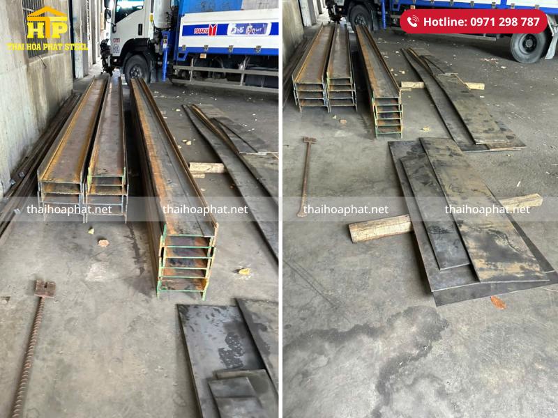 Giao 6 tấn thép tấm và thép hình cho công trình tại Long An