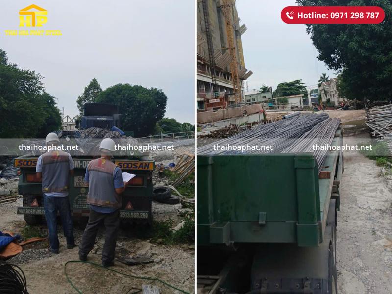 Giao 70 tấn thép xây dựng cho công trình tại Bình Dương