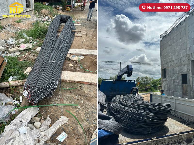 Giao 6 tấn sắt xây dựng cho công trình tại Long An