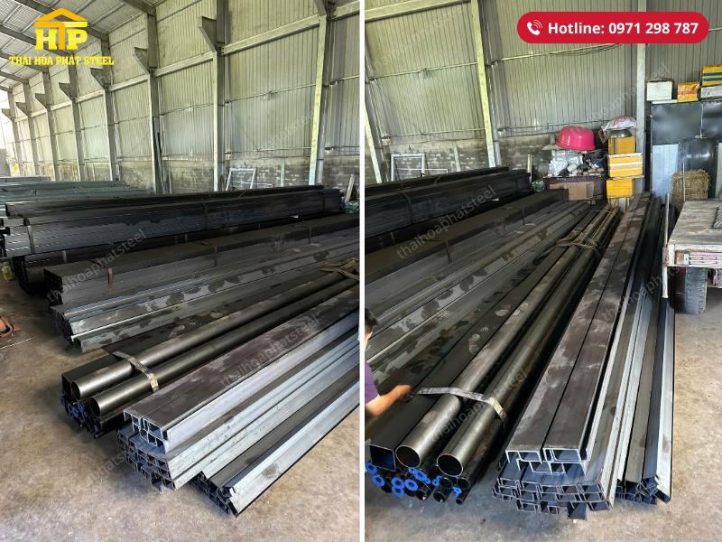 Giao 10 tấn thép tấm, thép ống và thép hình U cho công trình tại Long An